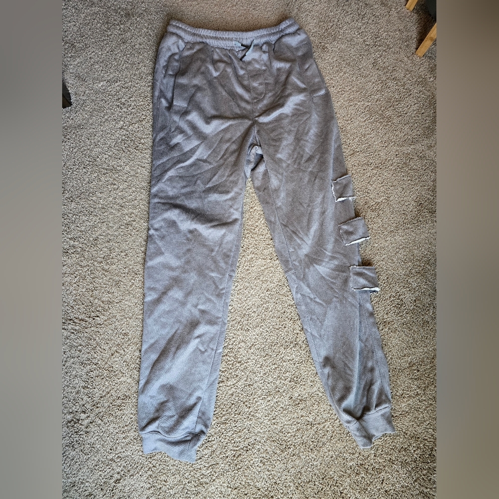 Neiman Marcus Gray Joggers with Side Accents